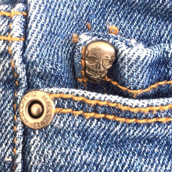 Blackheart hi rise denim shorts frayed & net sz 0 - Picture 4 of 8